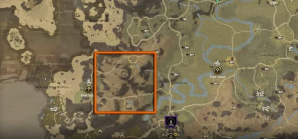 Iron Node Locations near Monarch's Bluff