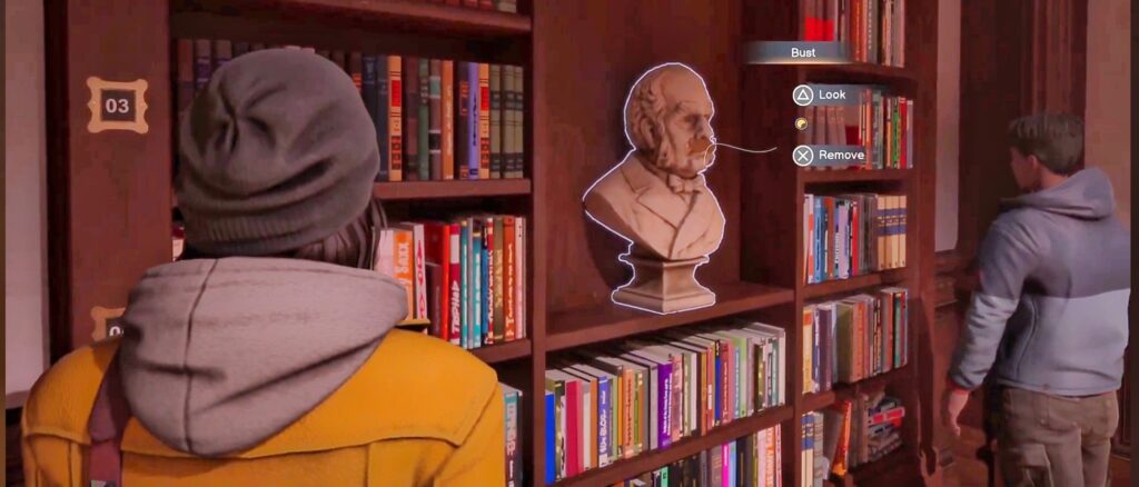 3rd Moustache Statue In the Library in Life Is Strange Double: Exposure