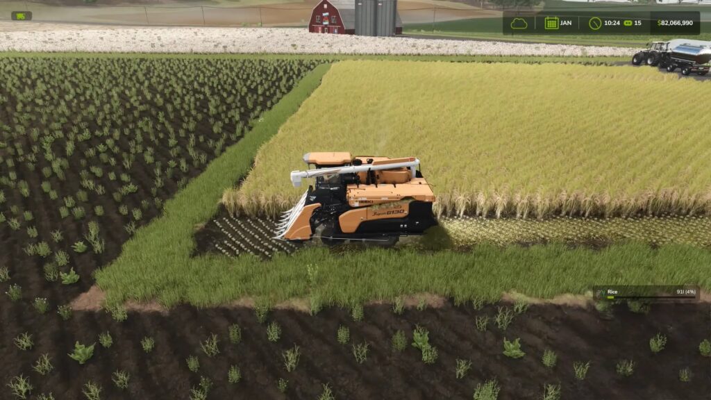 Farming Simulator 25: Harvesting Rice