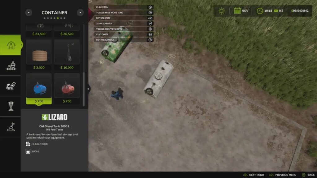 Farming Simulator 25- Old fuel Tanks